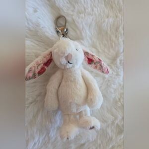 Blossom Cream Bunny 'Berry'" Bag Charm